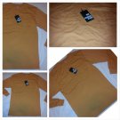 Orange long sleeve crew neck henley t-shirt Mens casual long sleeve T shirt 2-3
