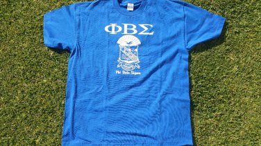PHI BETA SIGMA blue short sleeve T shirt Phi Beta Sigma fraternity T-shirt #4