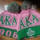 ALPHA KAPPA ALPHA SORORITY BEANIE SKULL CAP SORORITY IVY LEAF HAT 1908 #12