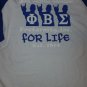PHI BETA SIGMA FRATERNITY Blue White Raglan T-shirt PHI BETA SIGMA LOGO TEE 2X