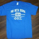 PHI BETA SIGMA FRATERNITY T-SHIRT 1914 Phi Beta Sigma Fraternity Blue T-Shirt
