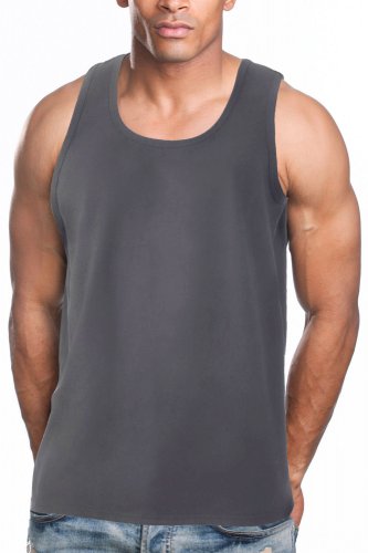 DARK GRAY TANK TOP T-SHIRT HEAVY WEIGHT TANK TOP T-SHIRT TANK TOP TEE'S  6PC