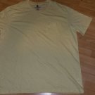 Yellow V-neck T shirt Men's Yellow Short sleeve casual V neck T shirt 3X-4X