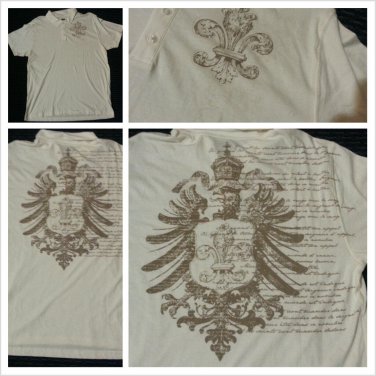Men soft cotton cream color short sleeve polo shirt Off White Polo Shirt L-3XL