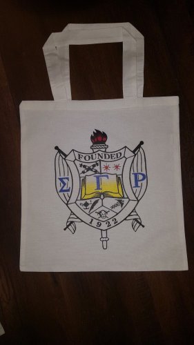 SIGMA GAMMA RHO COTTON TOTE  BAG SHOULDER BAG S-GRHO 1922  TOTE BAG