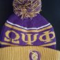 OMEGA PSI PHI PURPLE GOLD BALL BEANIE CAP MENS SKI BEANIE HAT Q- DOG BEANIE #3