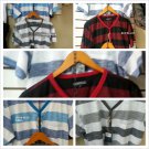 Gray White short sleeve V neck T shirt  Button up henley V neck T Shirt S-XL