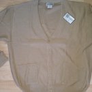 Tan Light Brown long sleeve cardigan sweater long sleeve cardigan sweater XL