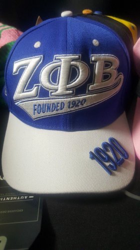 ZETA PHI BETA SORORITY BASEBALL HAT Z PHI B BLUE WHITE BASEBALL HAT SORORITY #10