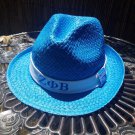 Zeta Phi Beta Sorority Fedora Hat Womens Fedora Cap Hat Sorority Blue Straw Hat