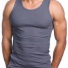 GRAY TANK TOP T-SHIRT LIGHT WEIGHT TANK TOP A-SHIRT SLING TEES S-7XL 6PACK