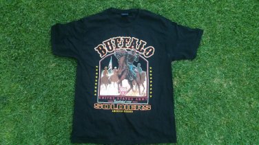 Buffalo soilder T shirt Buffalo Soilder Black short sleeve T shirt US ARMY TEE L
