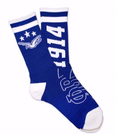 PHI BETA SIGMA FRATERNITY BLUE TUBE SOCK MENS FRATERNITY TUBE SOCK SZ 8-12 #2