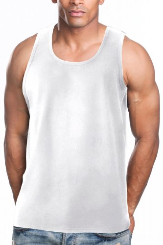 WHITE TANK TOP T-SHIRT HEAVY WEIGHT TANK TOP T-SHIRT TANK TOP TEE'S  6PC