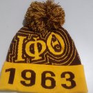 IOTA THETA PHI FRATERNITY BEANIE GOLD FRATERNITY SKULL CAP SKI BALL BEANIE #1