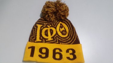 IOTA THETA PHI FRATERNITY BEANIE GOLD FRATERNITY SKULL CAP SKI BALL BEANIE #1
