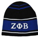ZETA PHI BETA BLUE BLACK  SKULL CAP BEANIE CAP BLING SORORITY BEANIE 1920