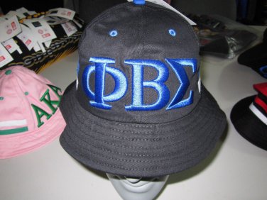 PHI BETA SIGMA Fraternity Bucket Hat  PHI BETA SIGMA BLACK 1914 FISHERMAN HAT