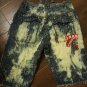 RIPPED BLUE DENIM JEAN SHORTS BLUE ROCAWARE RIPPED DENIM JEAN SHORTS 34W #1