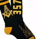 FREEMASON MASONIC FRATERNITY GOLD TUBE SOCK MENS FRATERNITY TUBE SOCK SZ 8-12 #2