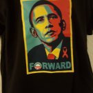 President Barack Obama black short sleeve t-shirt Move Forward Obama Tee XL