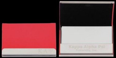 KAPPA ALPHA PSI  Engrave Leather Business Card Holder with Magnetic Closure