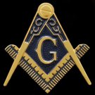 Mason Masonic Symbol Auto Emblem Freemason Gold Car Emblem Sticker #1