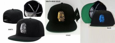 LAST KINGS SNAP BACK BASEBALL CAP HAT LAST KINGS DEATH HEAD BASEBALL HAT WHITE