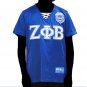 ZETA PHI BETA SORORITY FOOTBALL JERSEY WOMENS ZETA PHI BETA BLUE BLING JERSEY 2X