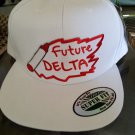 FUTURE DELTA DIVA THETA 1913 SORORITY WHITE RED FUTURE DELTA ADULT BASEBALL CAP
