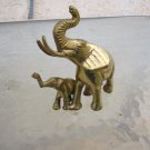 Elephant with Calf Figurine Miniature Figure Elephant Decorative Figure #5