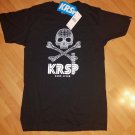 KRSP BLACK SHORT SLEEVE  T-SHIRT SKULL BONES THEME SHORT SLEEVE T-SHIRT SMALL