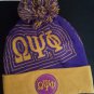 OMEGA PSI PHI PURPLE GOLD BALL BEANIE CAP MENS SKI BEANIE HAT QUE DOG BEANIE HAT