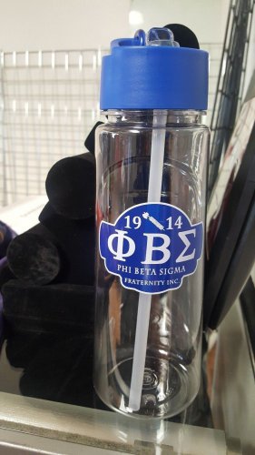 Phi Beta Sigma Fraternity Water bottle Divine 9 Jug Jar 16 oz Drink Container