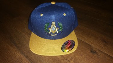 Freemason Masonic Mason cap Masonic Freemasonry Fraternity Blue Gold Mason hat