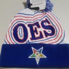 ORDER OF EASTERN STAR WHITE BALL BEANIE HAT SKULL CAP OES SKULL CAP BEANIE