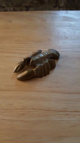 Brass Crawfish Figurine Miniature Craw-fish Figurine Decorative Figure #1