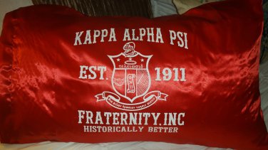 Kappa Alpha Psi Fraternity Pillow Case Satin Red White Pillow Case Cover NUPE #2