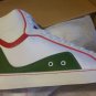 BLAC LABEL HIGH TOP SNEAKERS WHITE GREEN RED HIGH ANKLE TENNIS SHOE SNEAKER 11.5