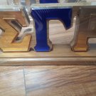 Sigma Gamma Rho Wood Desktop Letters Divine 9 Office Decor Plaque
