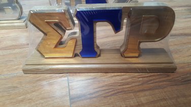 Sigma Gamma Rho Wood Desktop Letters Divine 9 Office Decor Plaque