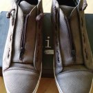Brown Mens Casual Shoe Brown White Bottom zip up Shoes Sneakers loafers  9US