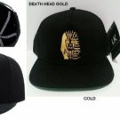 LAST KINGS SNAP BACK BASEBALL CAP HAT LAST KINGS DEATH HEAD BASEBALL HAT GOLD