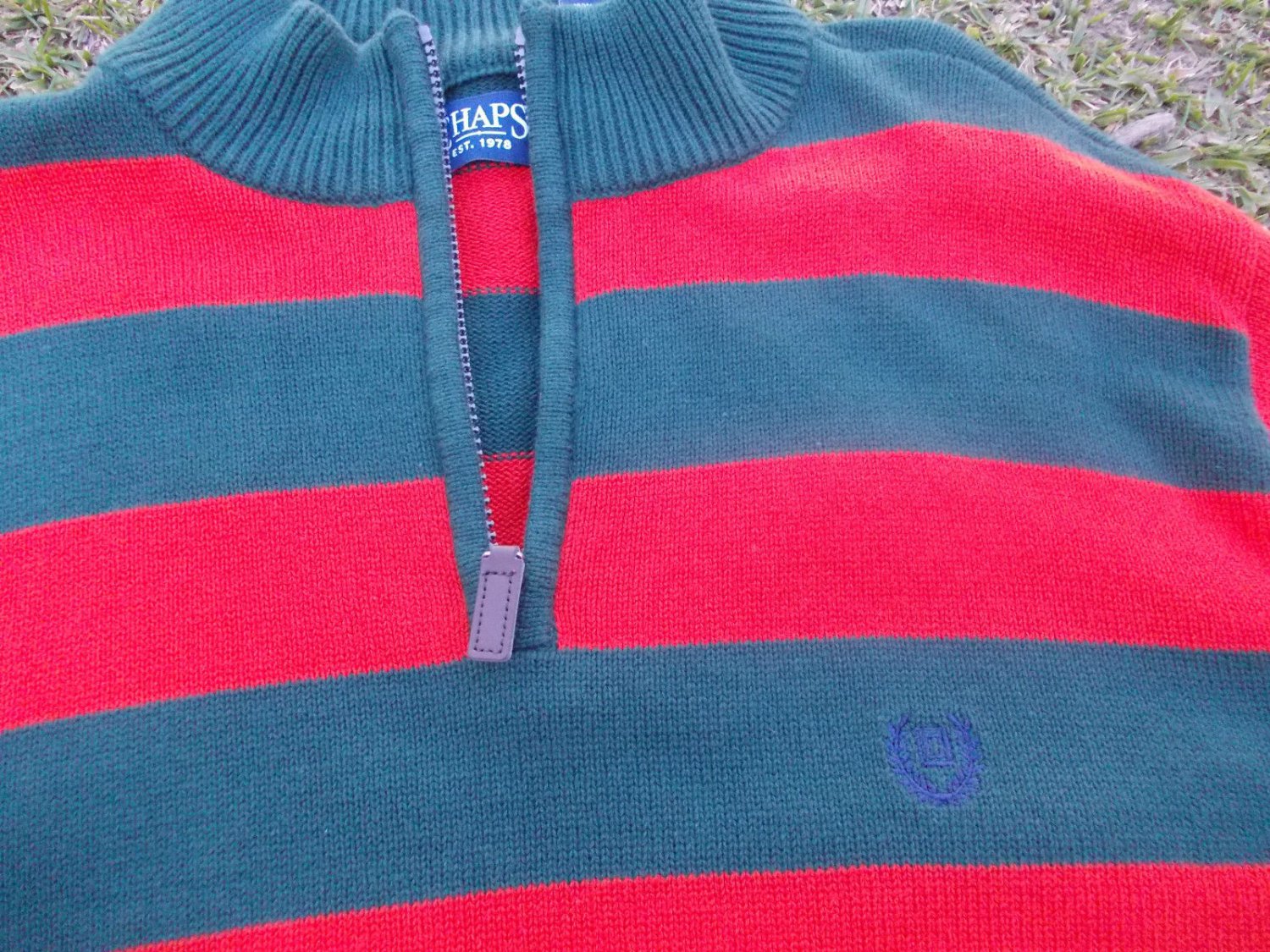 Green/Navy/Orange Stripe Pullover main image 1