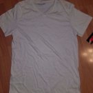Off White short sleeve V NECK T SHIRT Men's soft cotton V neck T shirt M