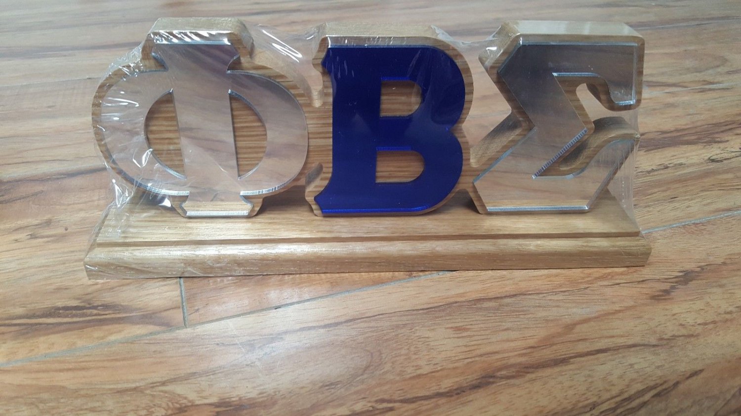 Phi Beta Sigma Wood Desktop Letters Divine 9 Office Decor Plaque