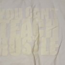 YOUCANTTEACHHUSTLE WHITE SHORT SLEEVE V NECK T- SHIRT V NECK T SHIRT L