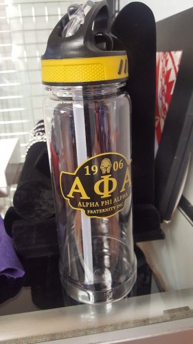 Alpha Phi Alpha Fraternity Water bottle Divine 9 Jug Jar 16 oz Drink Container