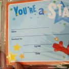 NEW Sesame Street Elmo "You're A Star" Recognition Recogniton Award Certificates