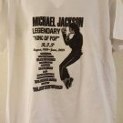 WHITE SHORT SLEEVE V NECK T- SHIRT MENS 80'S 90'S KING OF POP V NECK T SHIRT XL